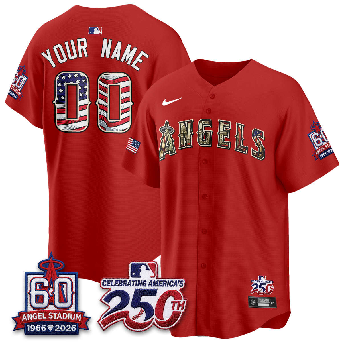 LAA 2026 Independence Day USA Vapor Custom Jersey - Stitched-NQD