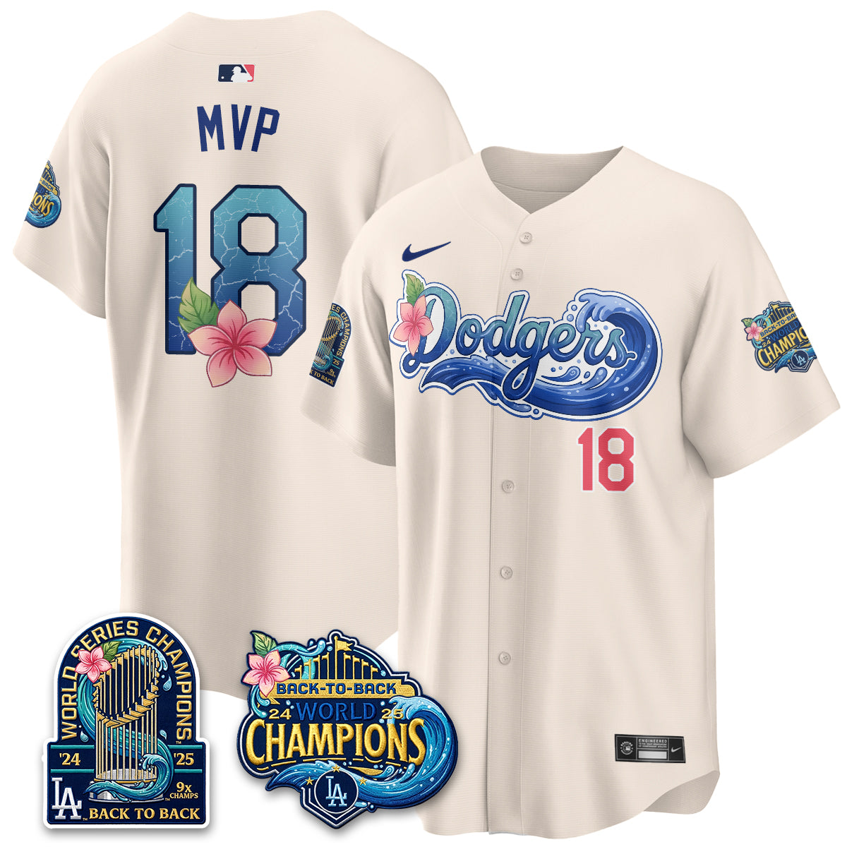 LAD Blue Aloha Paradise Jersey Vapor Limited Jersey - All Stitched