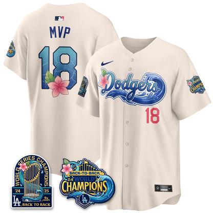 LAD Blue Aloha Paradise Jersey Vapor Limited Jersey - All Stitched