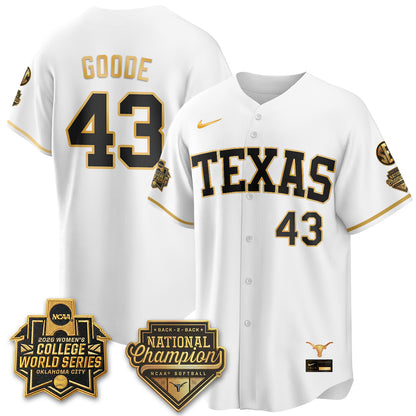 Texas Longhorns Softball 2026 World Series (WCWS) Vapor Premier Limited Jersey - B2B Champs - All Stitched