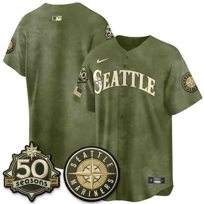 SEA New Era Olive 2026 Armed Forces Day Jersey - All Stitched