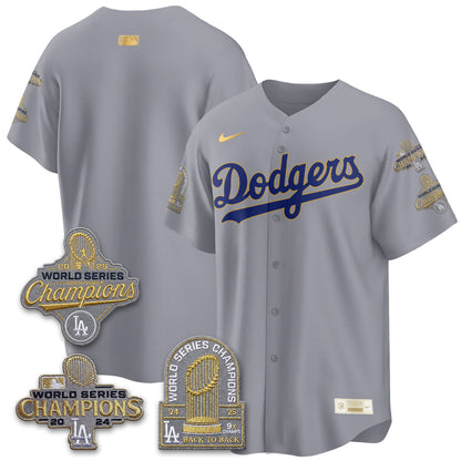 LAD Gold Collection Stadium Vapor Limited Jersey - Back to Back 9x Champs - All Stitched