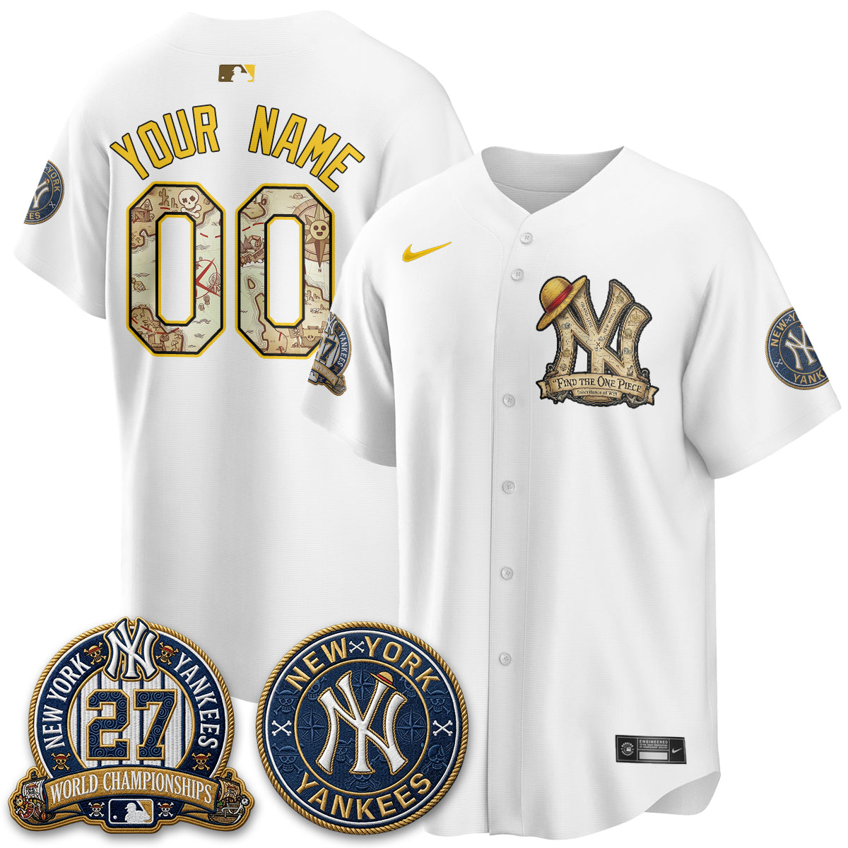 NYY x OP Japanese Cartoon Limited Custom Jersey -  Stitched-NQD
