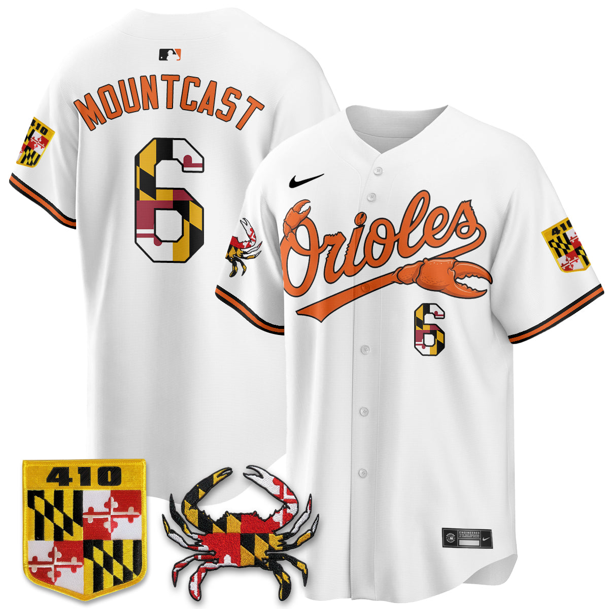 Baltimore Orioles Crab x Maryland Vapor Limited Jersey - Stitched-NQD