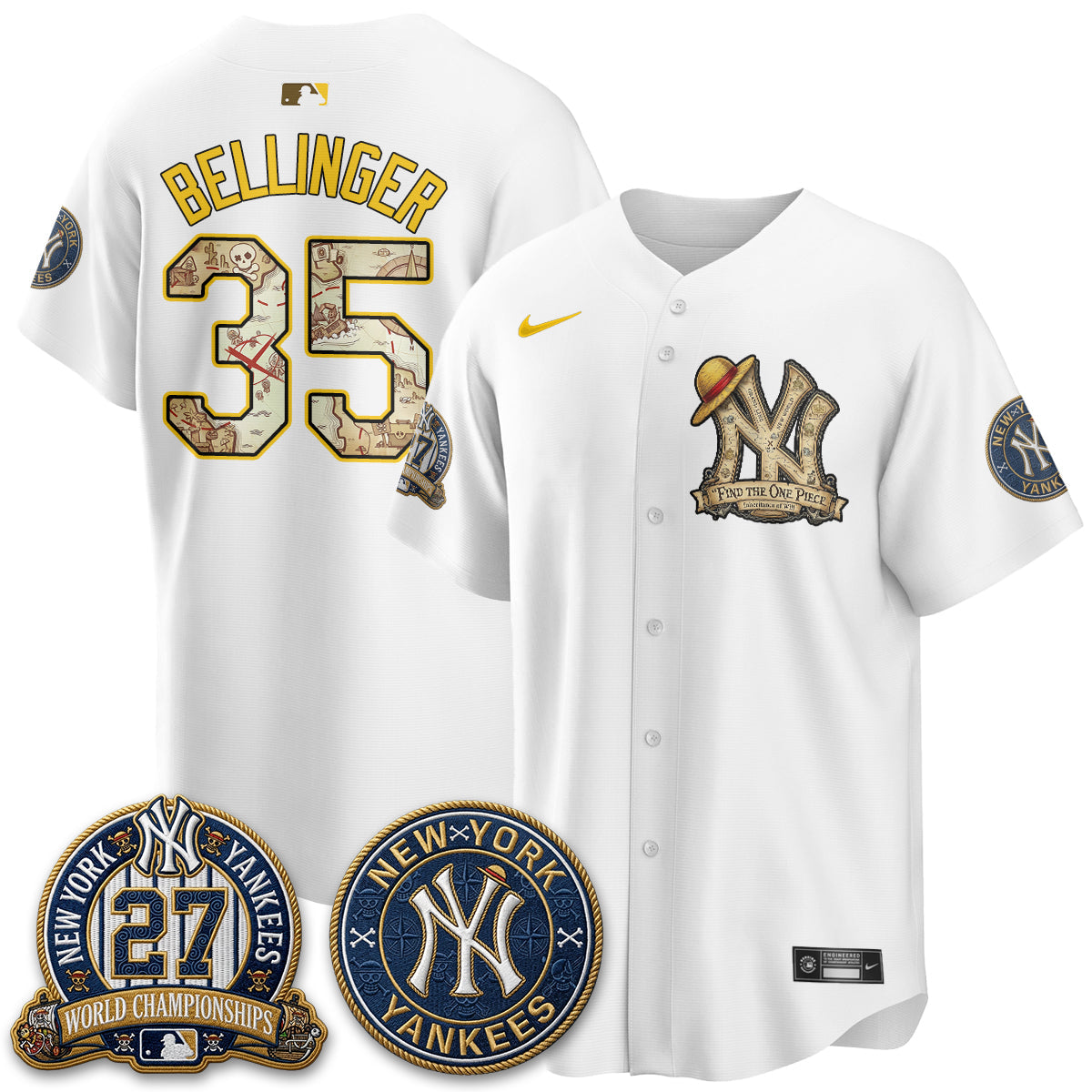 NYY x OP Japanese Cartoon Limited Jersey -  Stitched-NQD