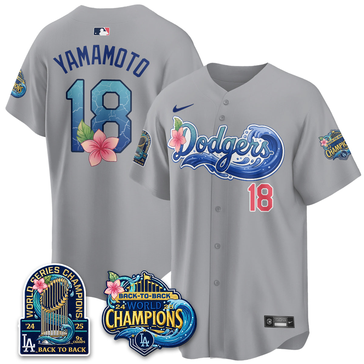 LAD Blue Aloha Paradise Jersey Vapor Limited Jersey - All Stitched