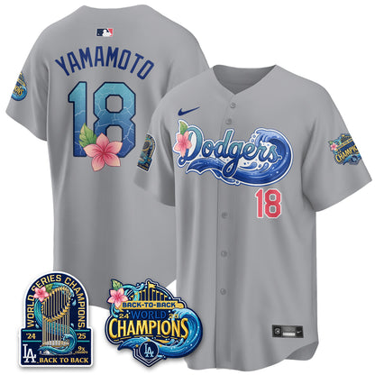 LAD Blue Aloha Paradise Jersey Vapor Limited Jersey - All Stitched
