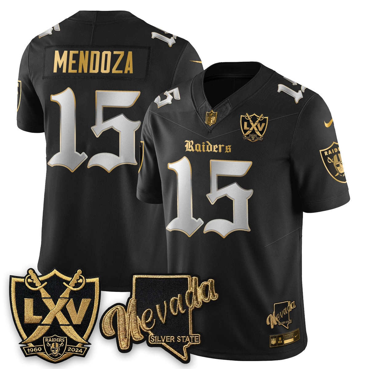 LVR Fernando Mendoza No.1 #15 Gothic Edition Jersey - Stitched V2-NQD