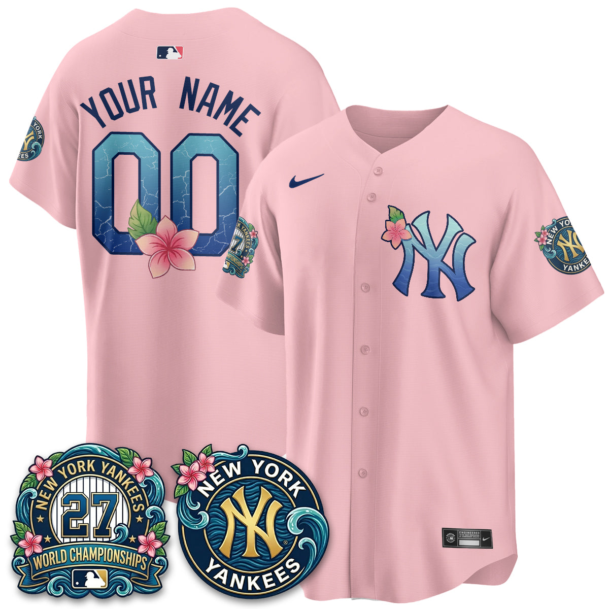 NYY "Aloha Spirit" Vapor Limited Custom Jersey - Printed