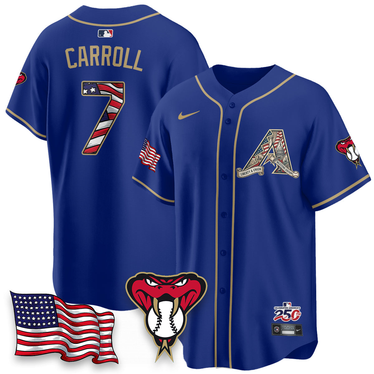ARI 2026 Independence Day USA Vapor Limited Jersey - Stitched-NQD