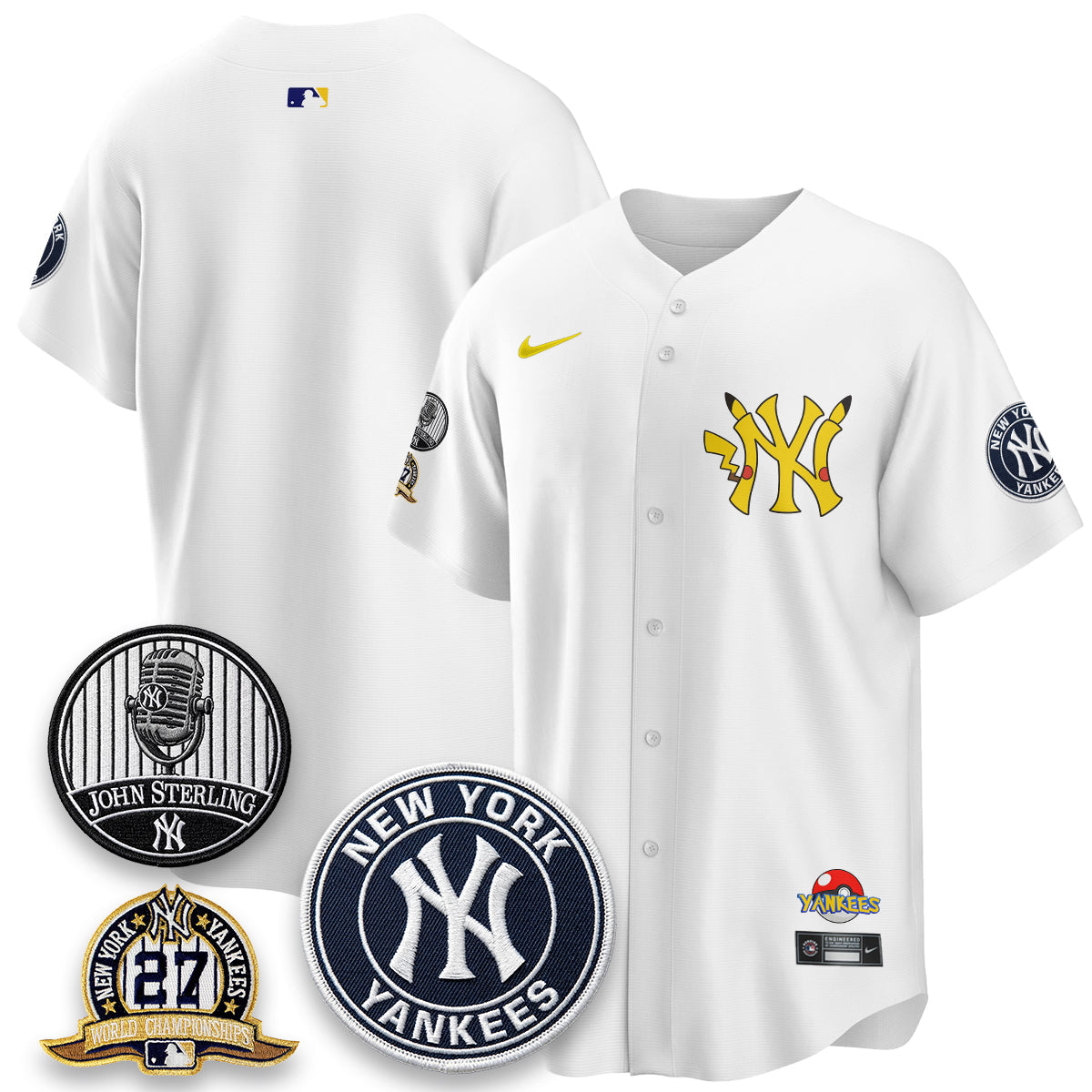 NYY x PKM Cartoon Limited Jersey -  Stitched-NQD