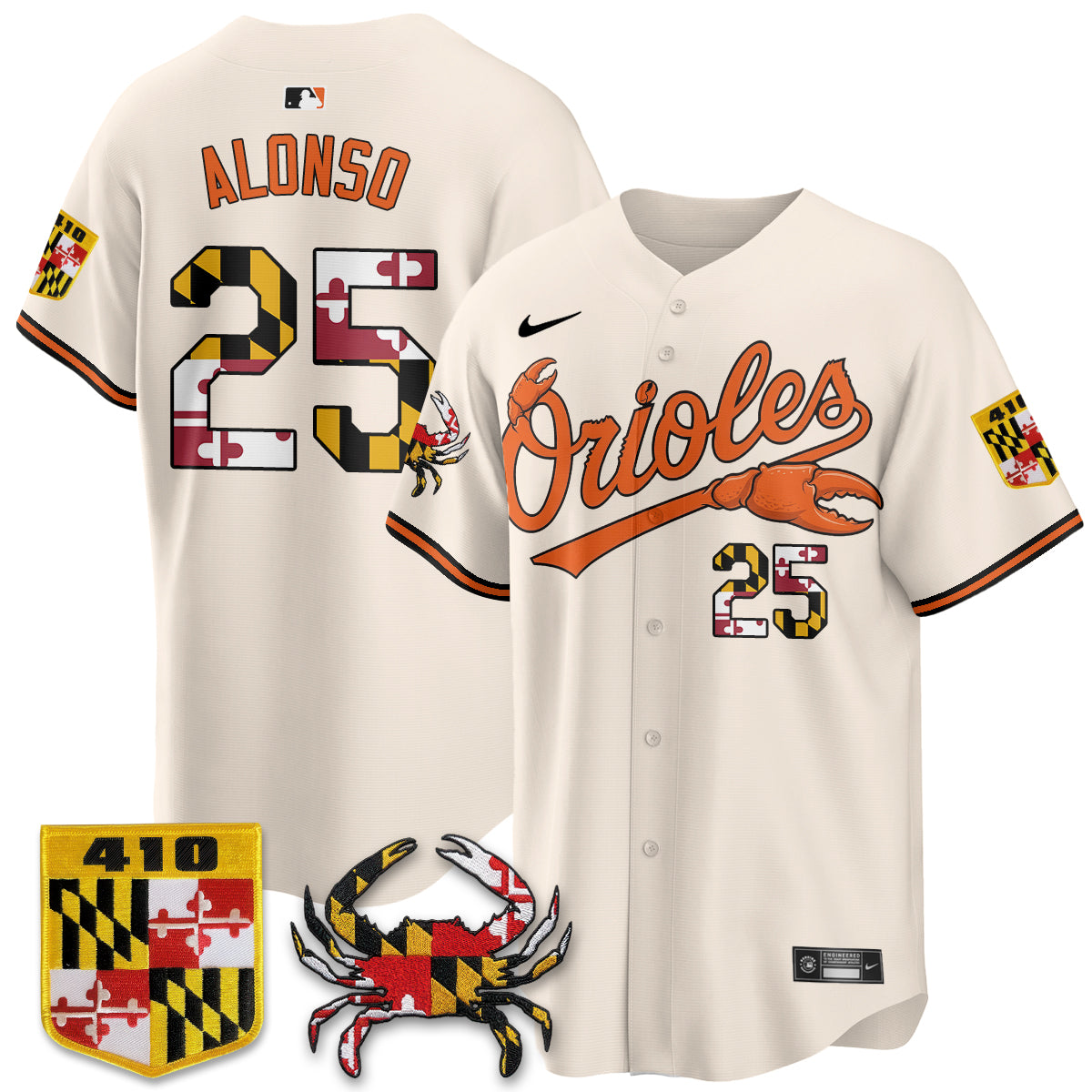 Baltimore Orioles Crab x Maryland Vapor Limited Jersey - Stitched-NQD