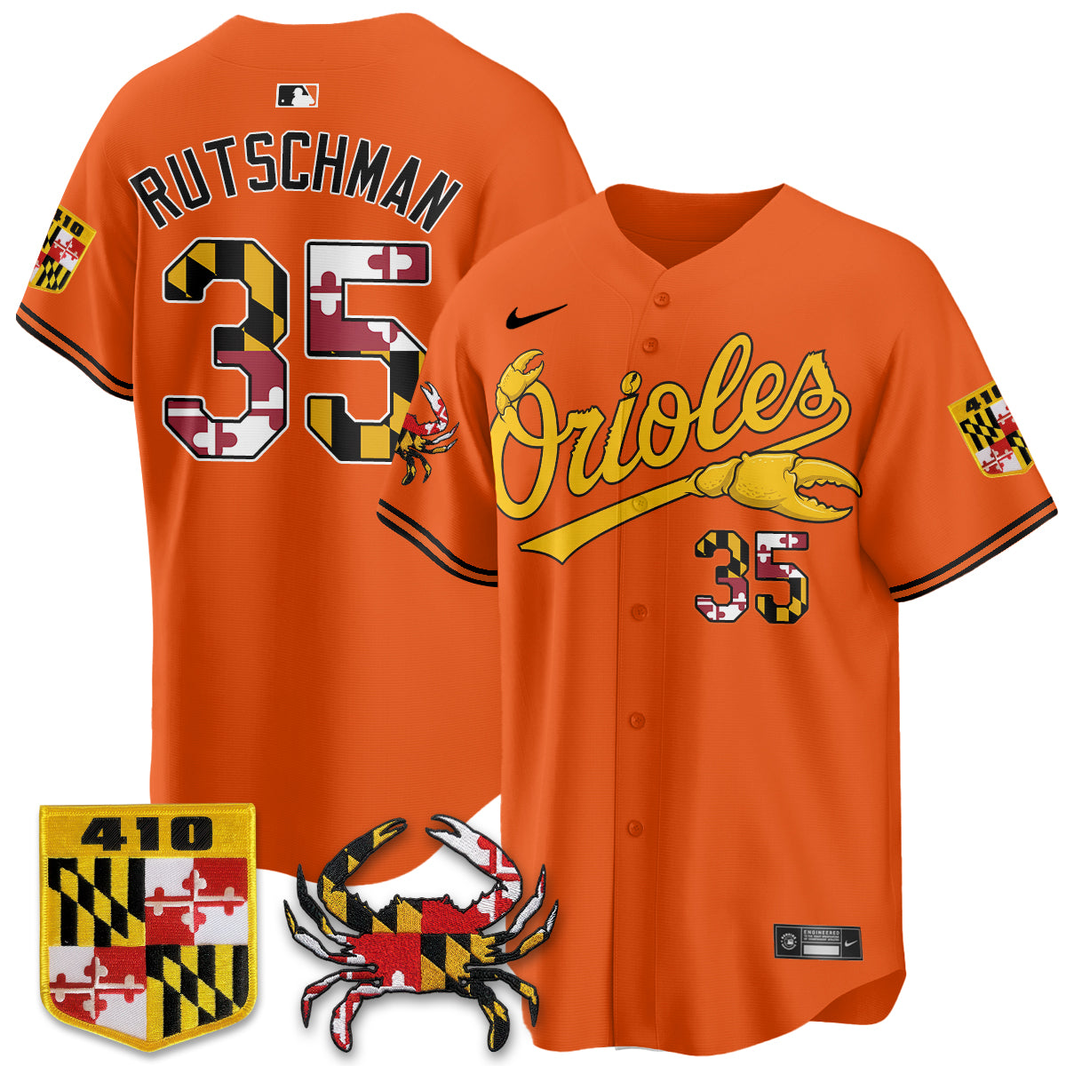 Baltimore Orioles Crab x Maryland Vapor Limited Jersey - Stitched-NQD