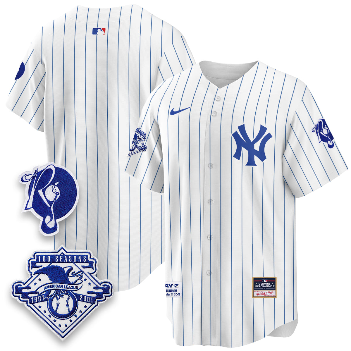NYY x Jay Z Edition Vapor Jersey - Stitched-NQD