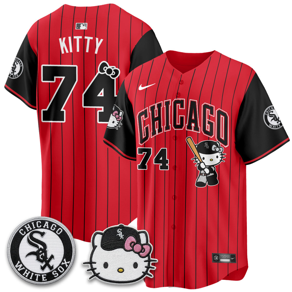 Chicago White Sox x Meow KT Vapor Jersey - Stitched-NQD