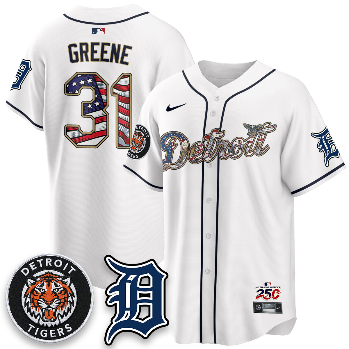 DET 2026 Independence Day USA Vapor Limited Jersey - Stitched-NQD