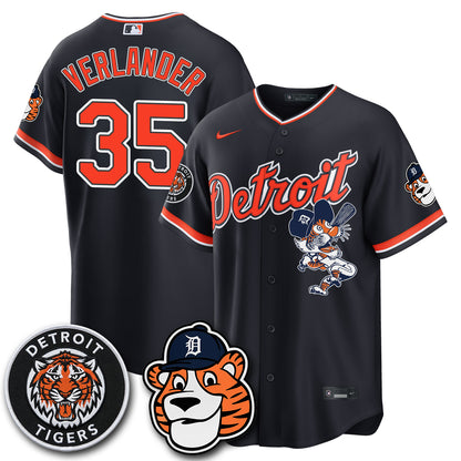 Detroit Tigers Paws Edition Vapor Limited Jersey - Stitched