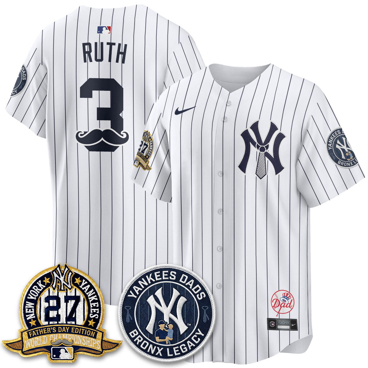 NYY Happy Father's Day 2026 Jersey - Stitched