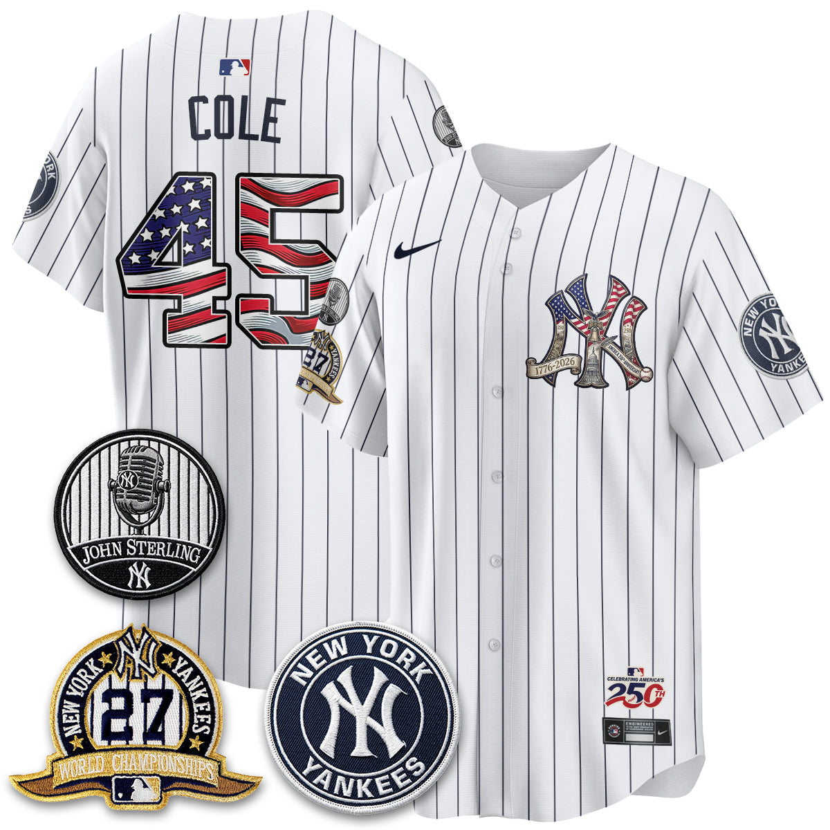 NYY Independence Day USA Vapor Limited Jersey - Stitched-NQD