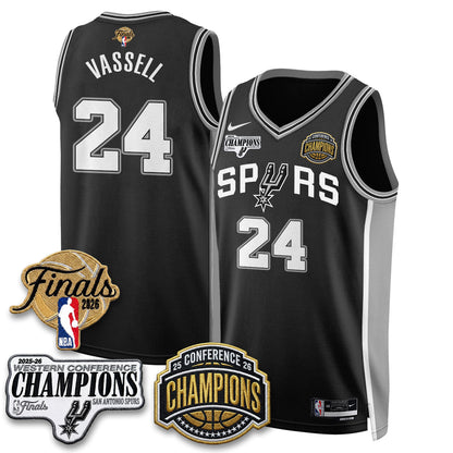 SAS 2026 NBA Western Conference Champions Vapor Jersey - Stitched-NQD
