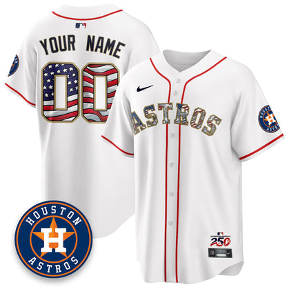 HOU 2026 Independence Day USA Vapor Limited Custom Jersey - Stitched-NQD