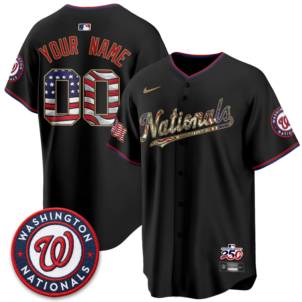 WSH 2026 Independence Day USA Vapor Custom Jersey - Stitched-NQD