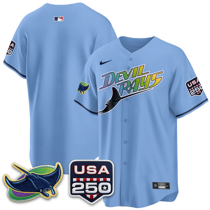 Tampa Bay Rays Independence Day USA 2026 City Connect Vapor Jersey - Stitched