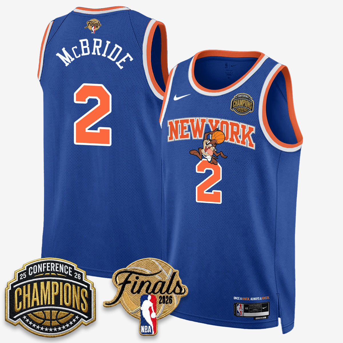 NYK 2026 NBA Eastern Conference Champions x Looney Tunes Vapor Jersey V2- Stitched-NQD