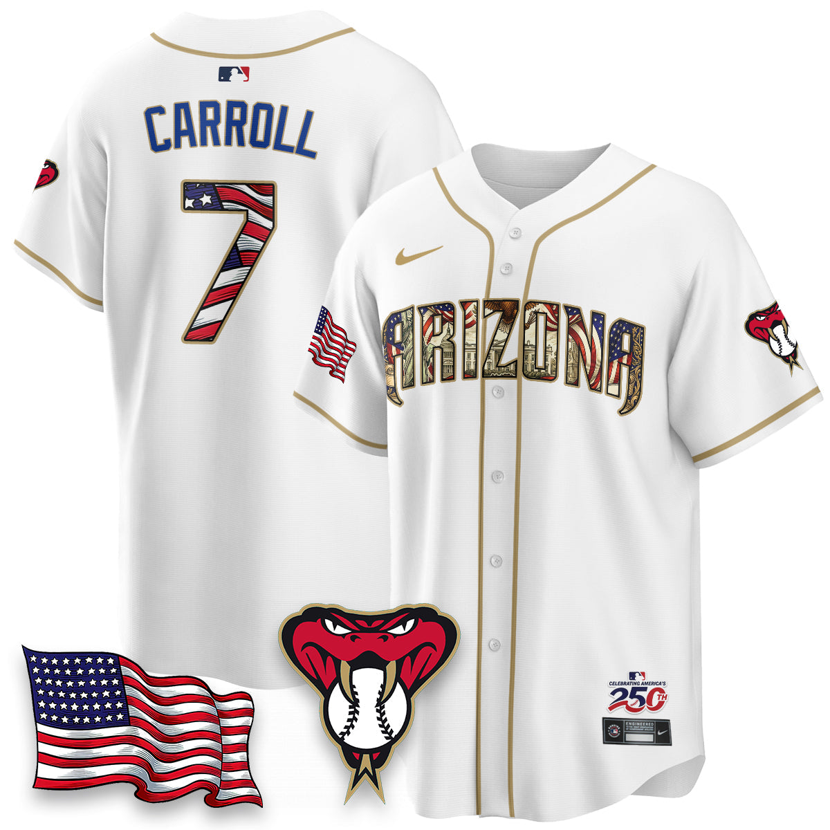 ARI 2026 Independence Day USA Vapor Limited Jersey - Stitched-NQD