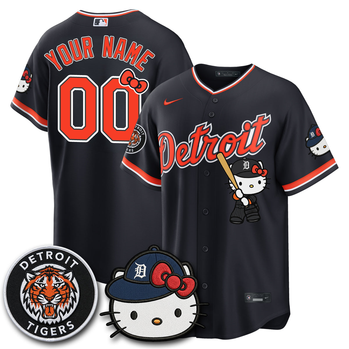 Detroit Tigers x Meow KT Edition Vapor Limited Custom Jersey - Stitched-NQD