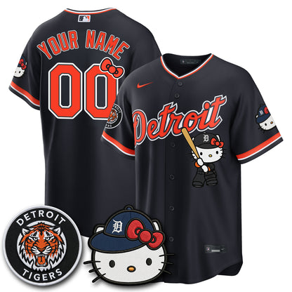 Detroit Tigers x Meow KT Edition Vapor Limited Custom Jersey - Stitched-NQD