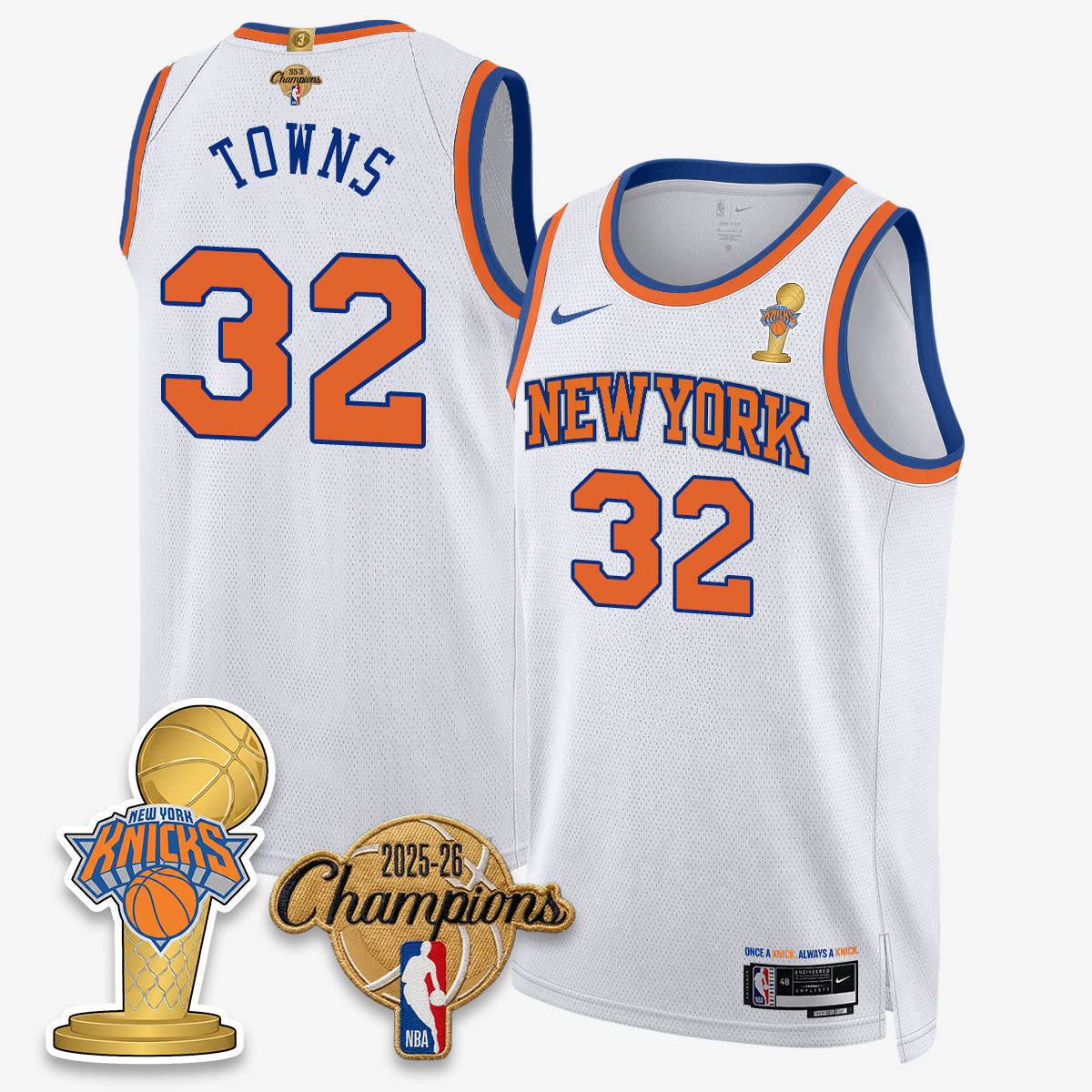 NYK 2026 Basketball Champions Vapor Jersey - Stitched-NQD