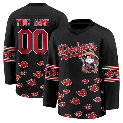 Los Angeles Dodgers Akatsuki Edition Vapor Custom Hockey Jersey - Stitched