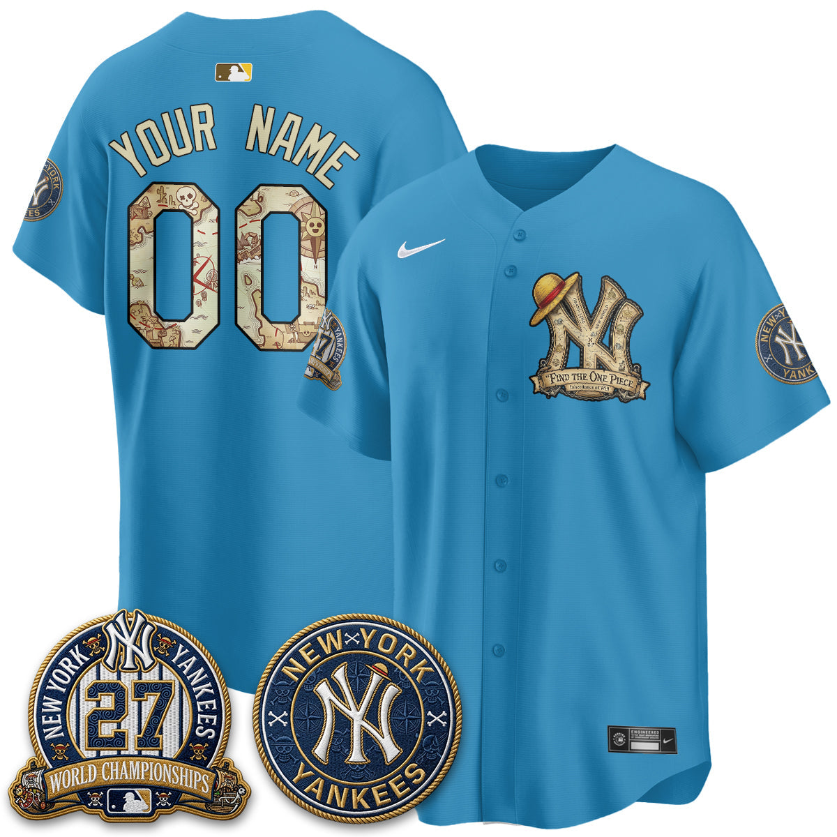 NYY x OP Japanese Cartoon Limited Custom Jersey -  Stitched-NQD