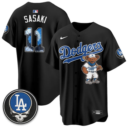 Los Angeles Dodgers x Grateful Dead Edition Vapor Jersey - Stitched