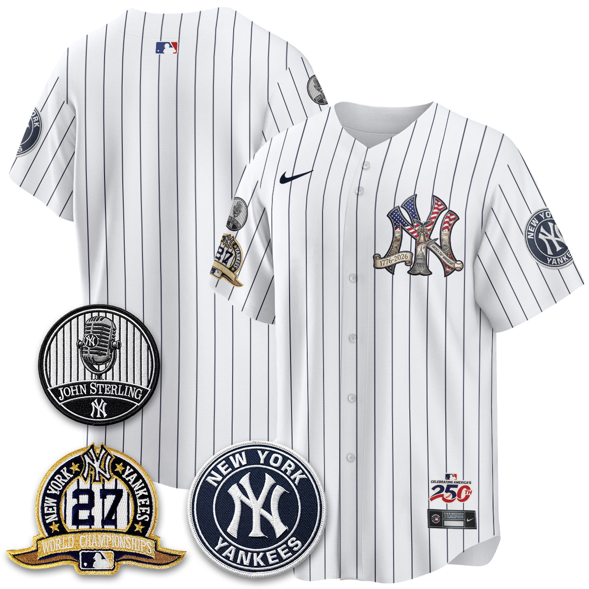 NYY Independence Day USA Vapor Limited Jersey - Stitched-NQD