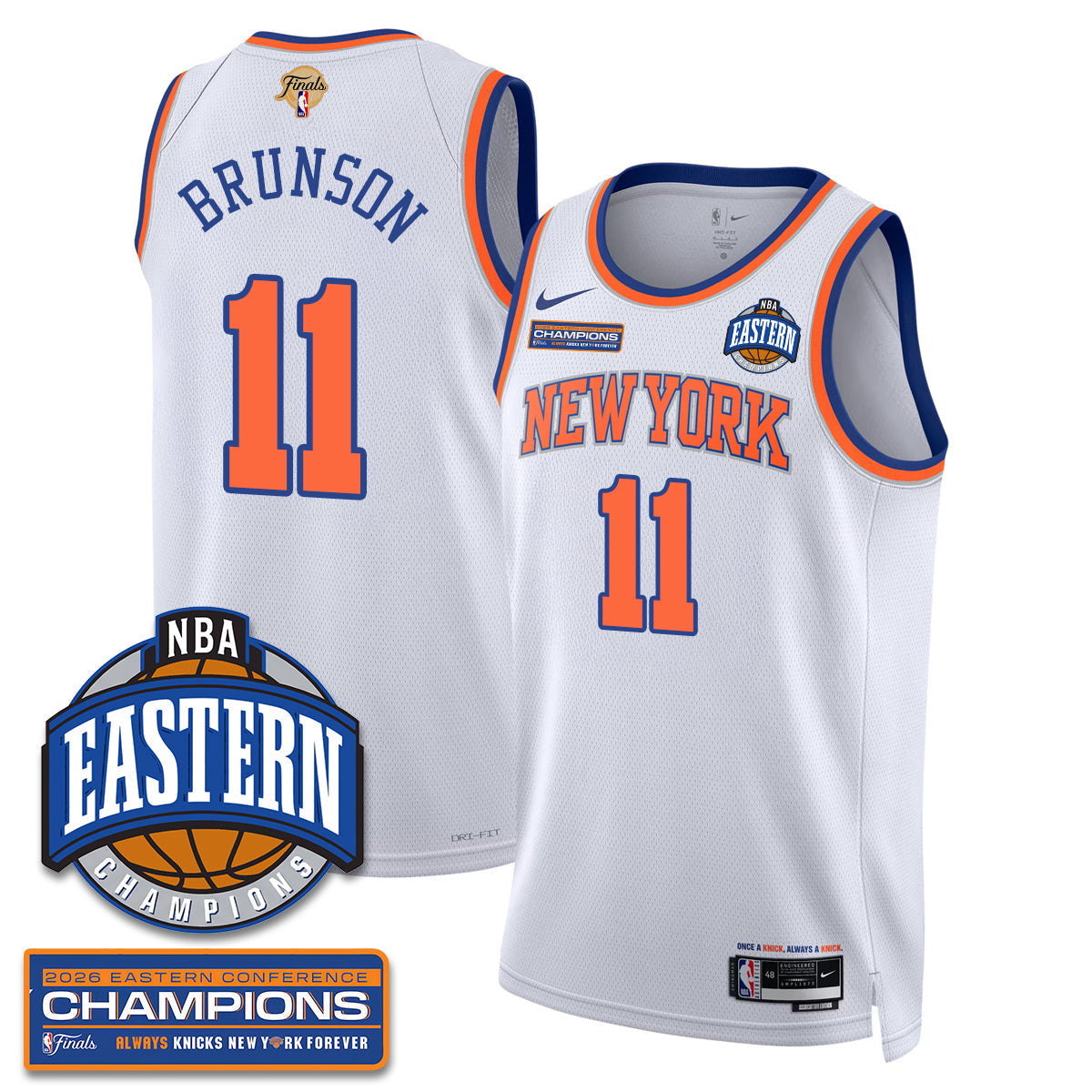NYK 2026 NBA Eastern Conference Champions Vapor Jersey - Stitched-NQD