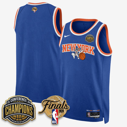 NYK 2026 NBA Eastern Conference Champions x Looney Tunes Vapor Jersey V2- Stitched-NQD