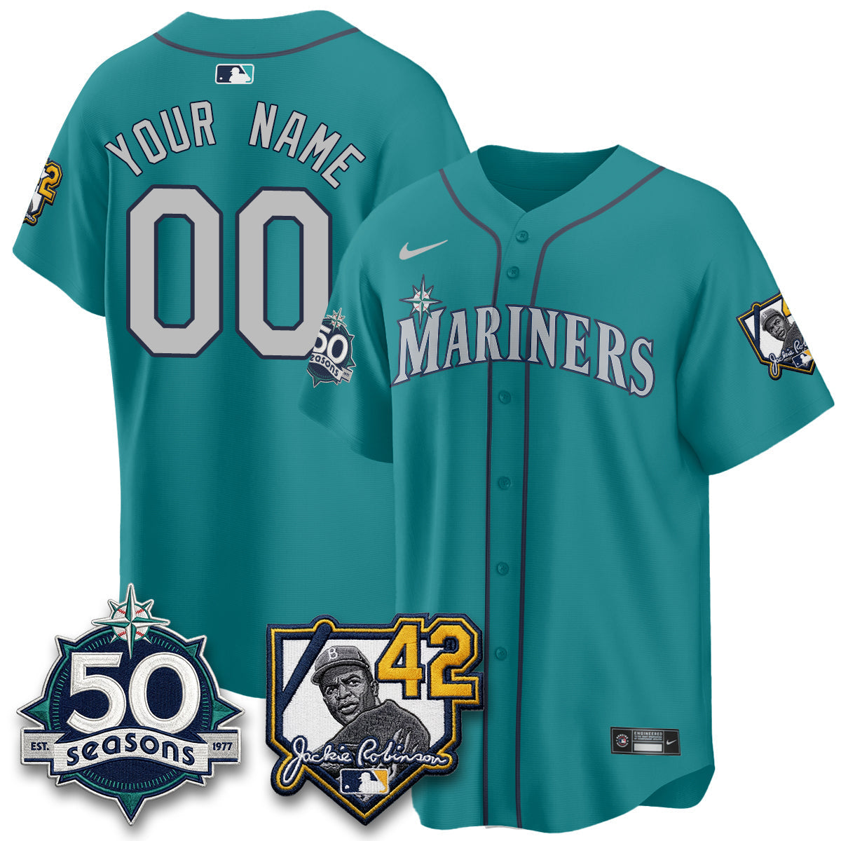 SEA 2026 Jackie Robinson New Era Vapor Custom Limited Jersey - Stitched-NQD