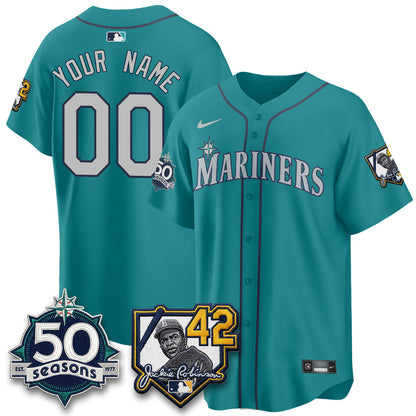 SEA 2026 Jackie Robinson New Era Vapor Custom Limited Jersey - Stitched-NQD