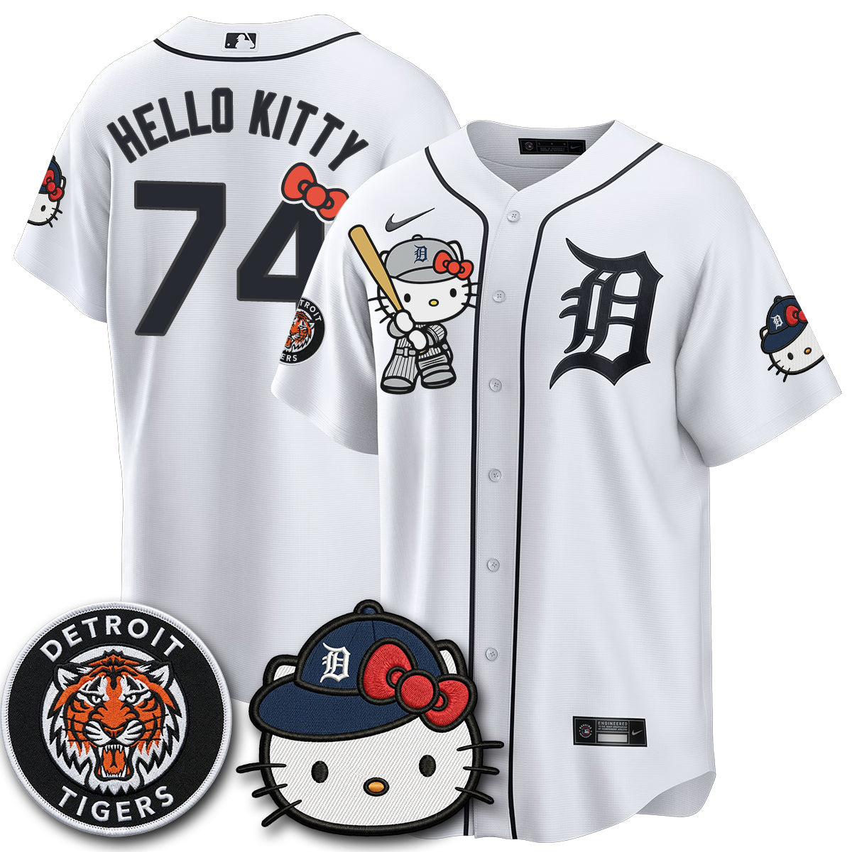 Detroit Tigers x Meow KT Edition Vapor Limited Jersey - Stitched-NQD
