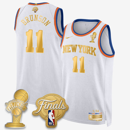Jalen Brunson NYK 2026 NBA Finals Champions Gold Standard Basketball Jersey - Limited Edition - Stitched