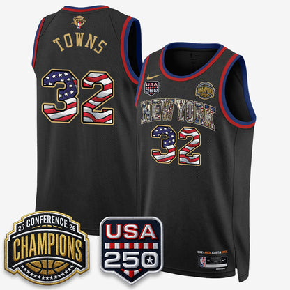 NYK 2026 NBA Eastern Conference Champions x Fourth of July Vapor Jersey - Stitched-NQD