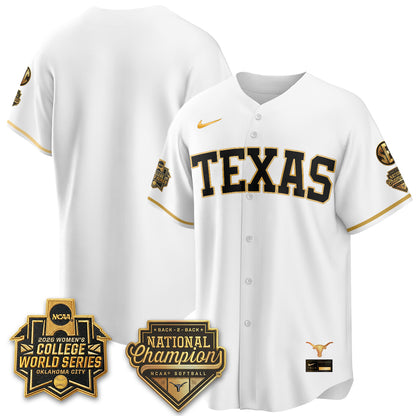 Texas Longhorns Softball 2026 World Series (WCWS) Vapor Premier Limited Jersey - B2B Champs - All Stitched