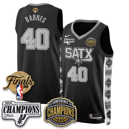 SAS 2026 NBA Western Conference Champions Vapor Jersey - Stitched-NQD