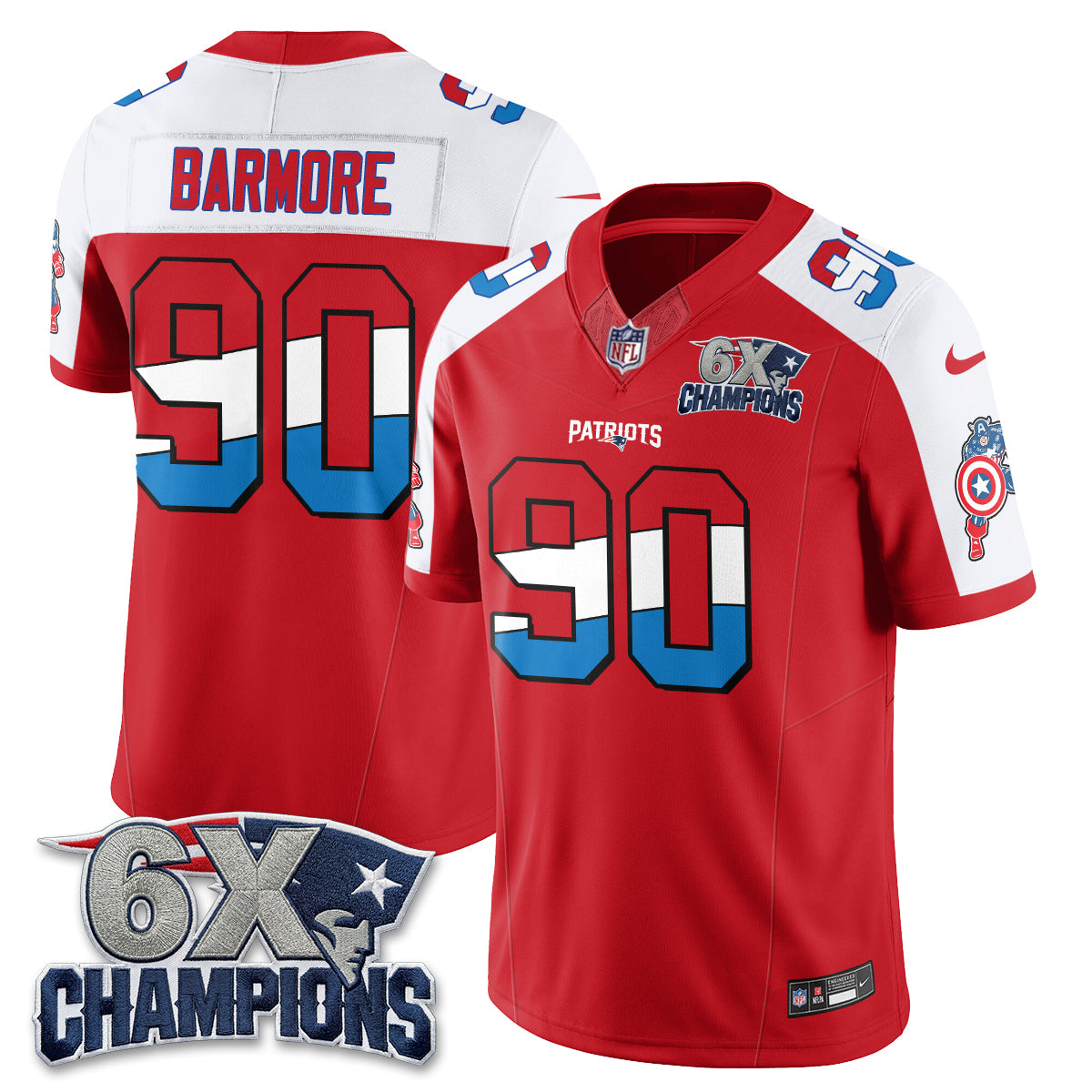 New England Patriots x Vibranium Shield Edition Vapor Jersey V2 - Stitched