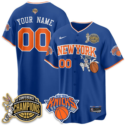 NYK 2026 NBA Finals x Bunny Vapor Custom Jersey V2- Stitched