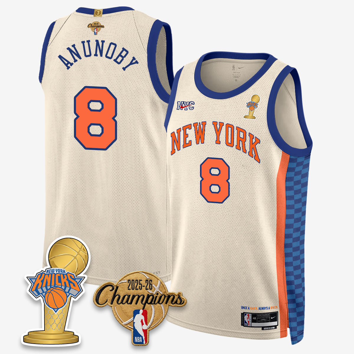 NYK 2026 Basketball Champions Vapor Jersey - Stitched-NQD