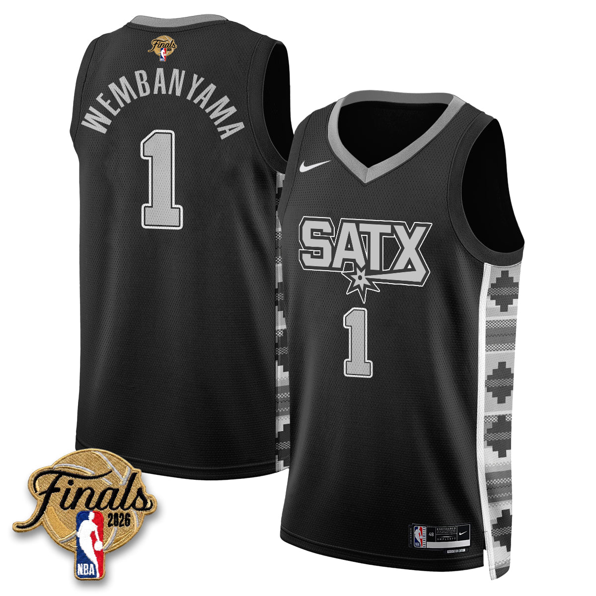 SAS 2026 NBA Western Conference Champions Vapor Jersey V2- Stitched-NQD