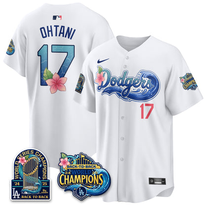 LAD Blue Aloha Paradise Jersey Vapor Limited Jersey - All Stitched